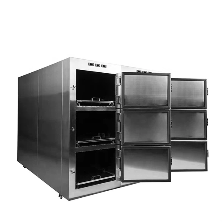 Stainless Steel Six Bodies Mortuary Refrigerator